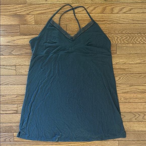 GAP Grey Blue Lace-Trimmed Slip Nightgown - Picture 1 of 9
